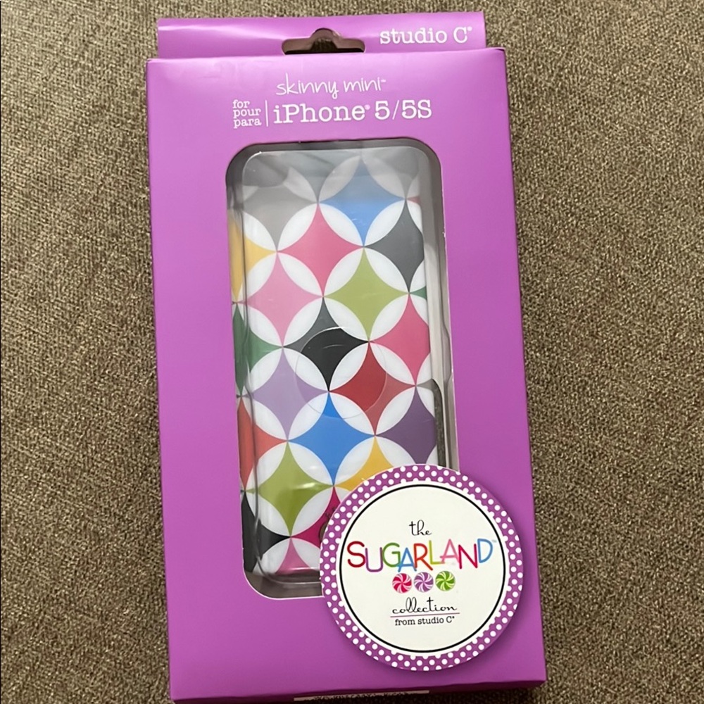 Studio C Red and Pink Geometric Cell Phone Case